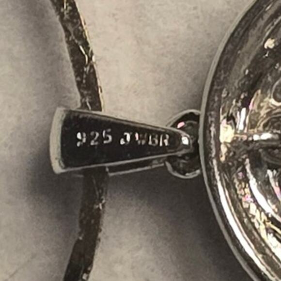 JWBR Sterling Silver 925 Blue Topaz Dangle Pendant Necklace - Picture 7 of 7